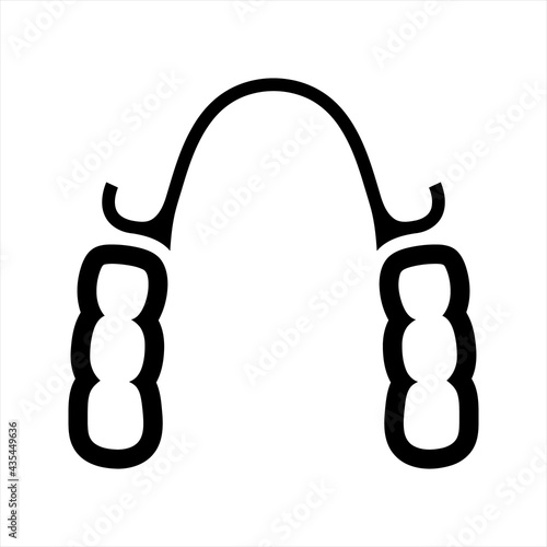 Partial dentures icon, vector and glyph