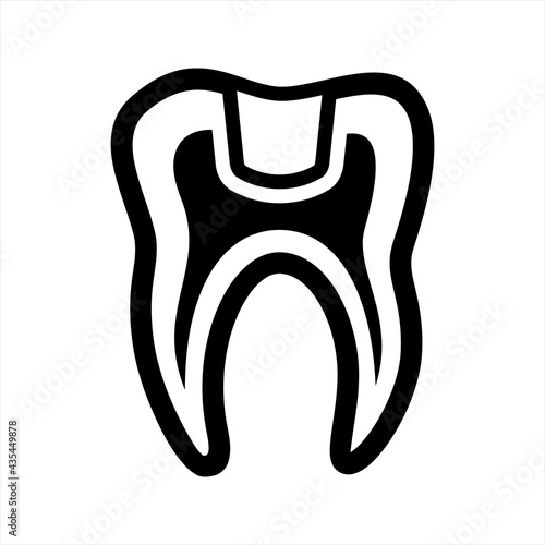 Dental fillings icon, vector and glyph