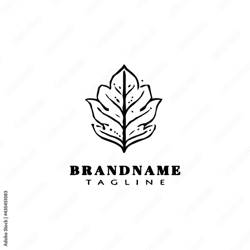 acanthus leaf logo icon design template vector illustration