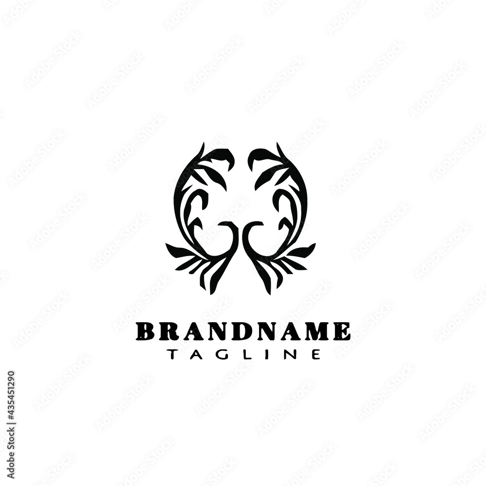 acanthus leaf logo icon design template vector illustration acanthus leaf logo icon design template vector illustration