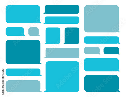 Collection of speech bubble templates. Vector illustration.