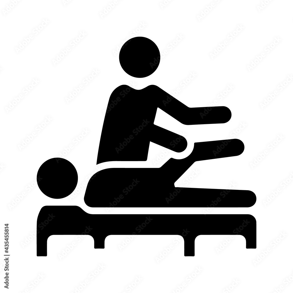 Physiotherapy icon, vector and glyph Physiotherapy icon, vector and glyph