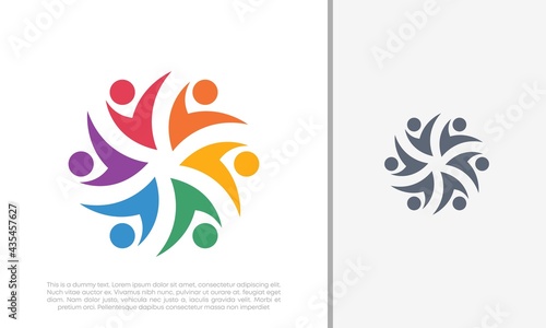 Global Community Logo Icon Elements Template. Community human Logo template vector. Community health care. Abstract Community logo 