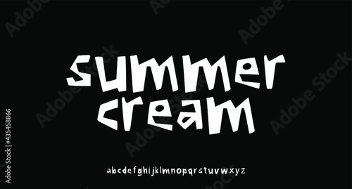 unique font alphabet vector set