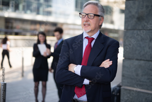 Smiling senior businessman portrait