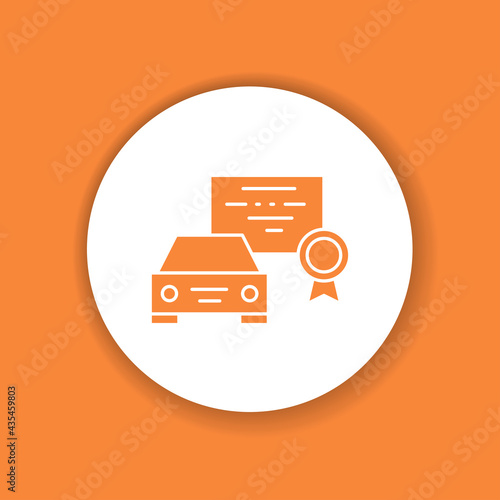 Driving school color glyph icon. Drivers education.