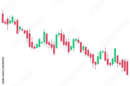 Candle stick forex chart - simple vector