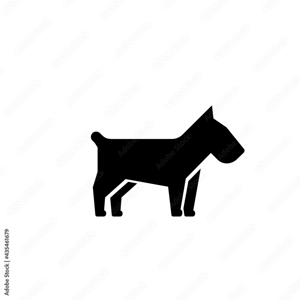 Simple small dog glyph icon. Clipart image isolated on white background Simple small dog glyph icon. Clipart image isolated on white background