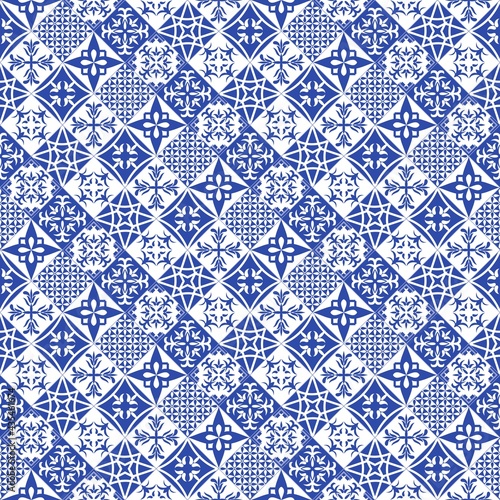 Portuguese blue tiles vector