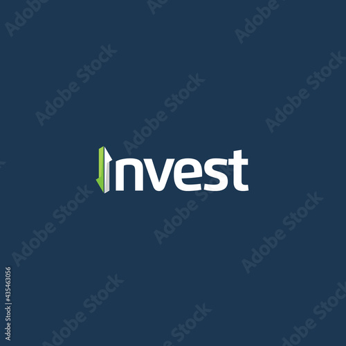 Invest logo or wordmark design