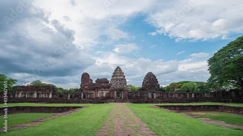 Time lapse Phimai historical park, Nakhon Ratchasima thailand.