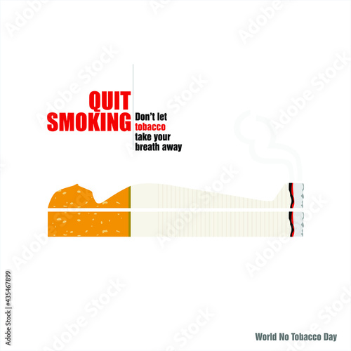 Conceptual Creative of World No Tobacco Day | No Tobacco Day Banner | Illustration
