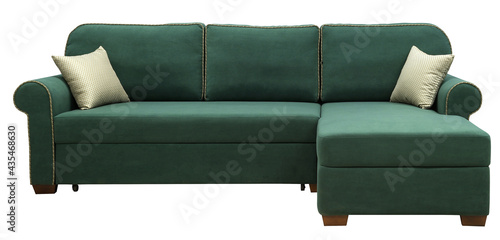 Corner sofa isolated on white background. Including clipping path