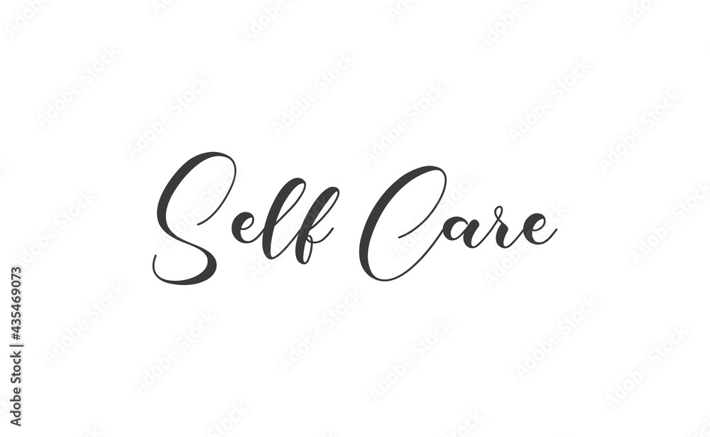 Self care lettering quote. Love yourself quote. Modern calligraphy text of taking care of yourself. Design print for t shirt, greeting card or banner. Vector illustration. Self care lettering quote. Love yourself quote. Modern calligraphy text of taking care of yourself. Design print for t shirt, greeting card or banner. Vector illustration.