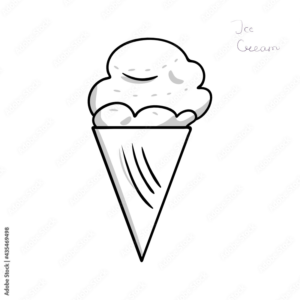 ice cream outline vector illustration ice cream outline vector illustration