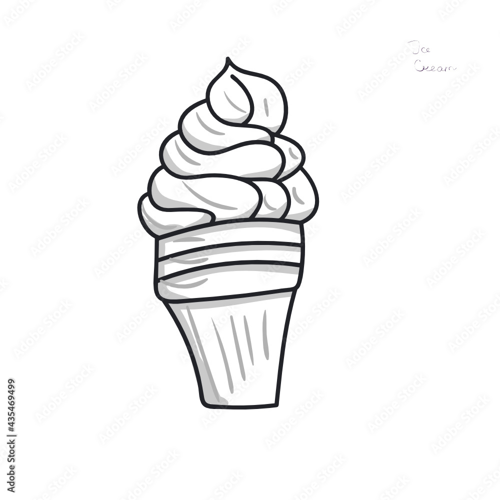 ice cream outline vector illustration ice cream outline vector illustration