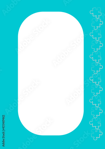 Vertical illustration format A4 - the design of the screen of the phone or tablet for inscriptions and photos
