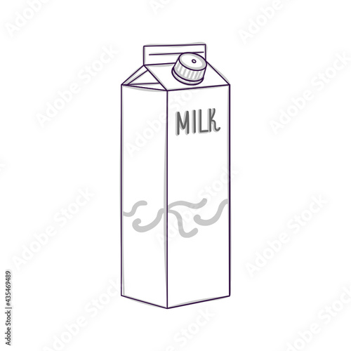 milk pack box vector illustration
