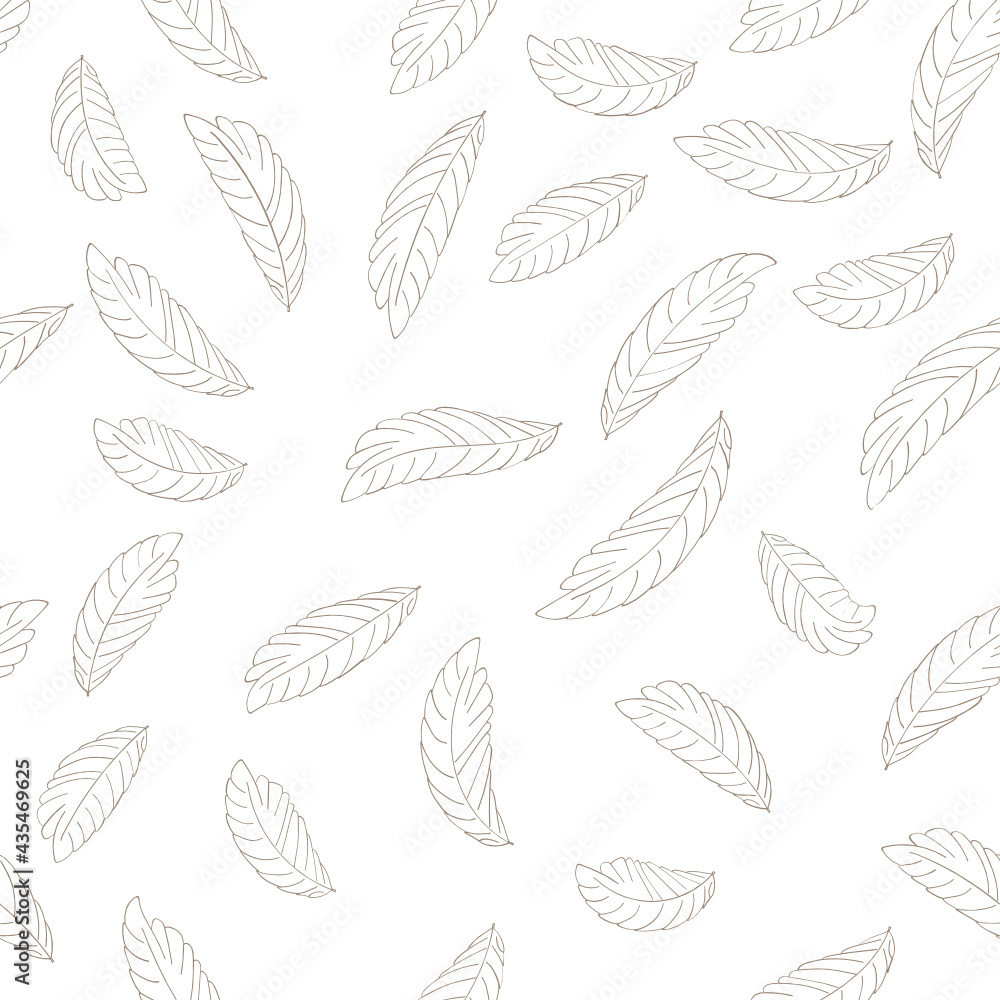 cocoa foliage
 vector seamless pattern