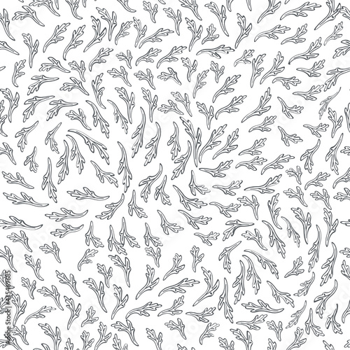 Juniper branch vector seamless pattern