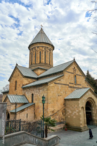 Historic Cathedral Church in Tbilisi. The architecture of the Georgian religion