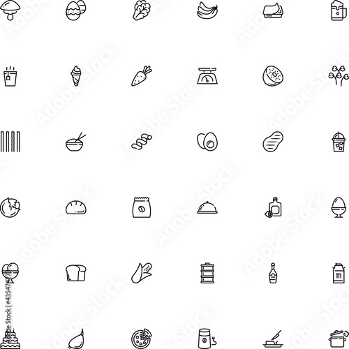 icon vector icon set such as: jar, forest, gourmet, decorative, waiter, cob, mushrooms, market, round, fish, culture, corners, tropical, steak, sandwich, t-bone, lemon juice, bun, tenderloin