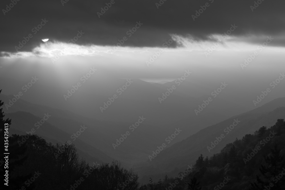 Sunrise in black and white Sunrise in black and white