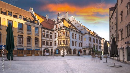 Munich Hofbrauhaus Beer Hall time lapse hyperlapse video, The Hofbräuhaus am Platzl is a beer hall in Munich, Germany, originally built in 1589.