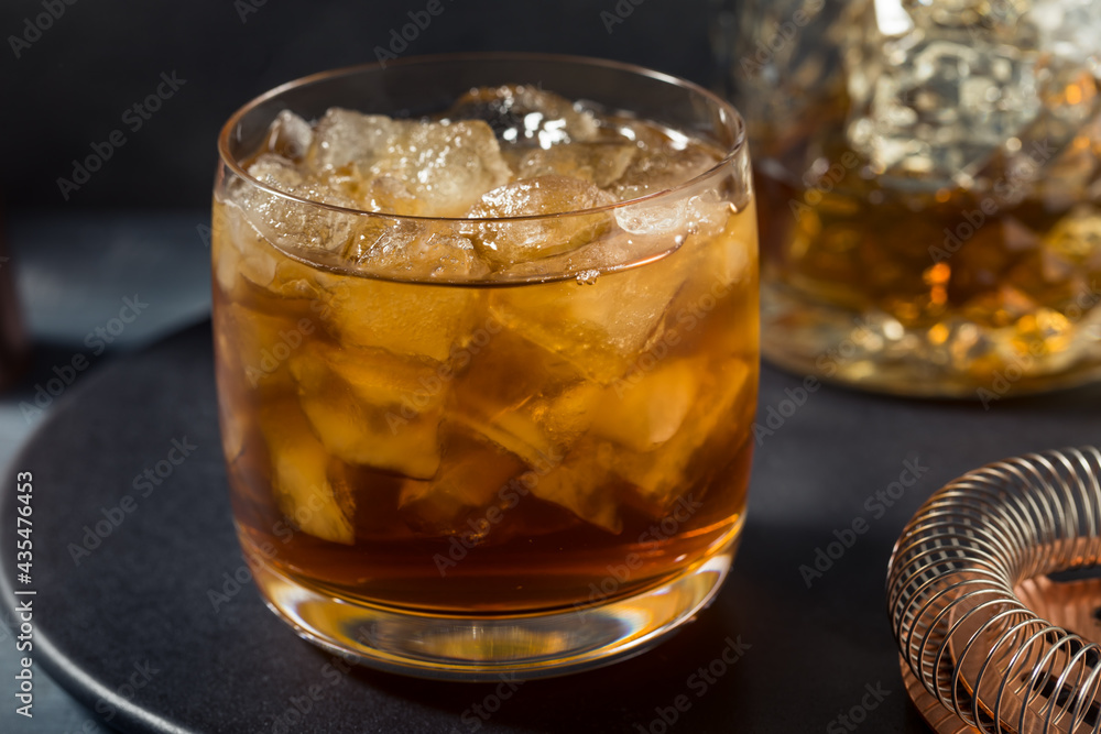 Boozy Refreshing Black Russian Cocktail