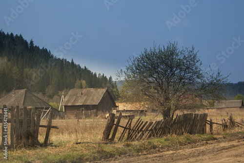 An abandoned village deep in the Ural Mountains.