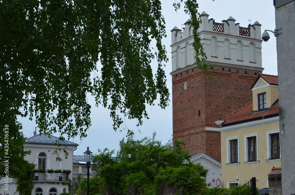 Fototapeta premium Sandomierz , Sandomierz ,wieza, architektura, zamek, budowa, stary, europa, house of god, średniowiecznej, niebo, punkt orientacyjny, gród, historia, miasteczko, antyczny, blękit, kamienie, Polska