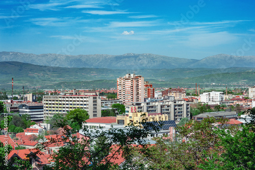 City of Leskovac, panoramic view from the nearby hill Hisar
