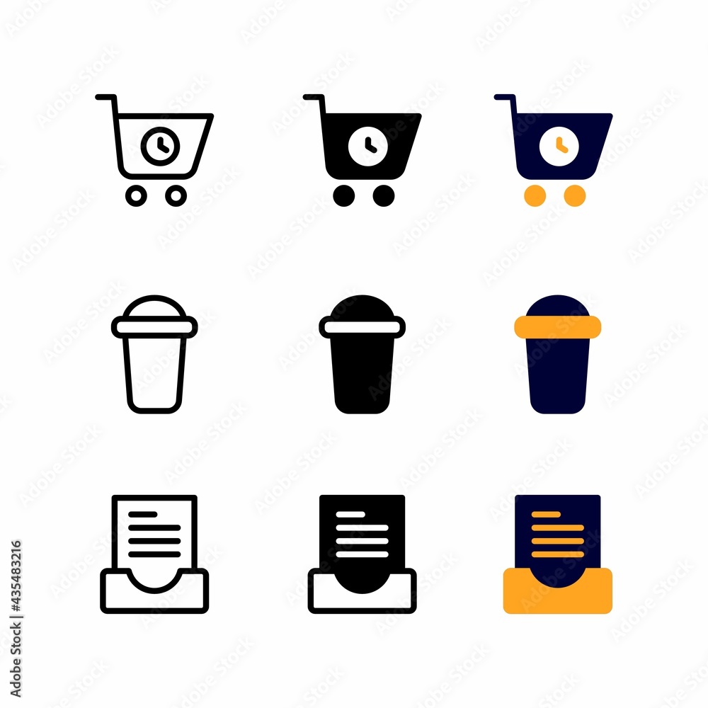 pending delivery icon set with three style for presentation, poster, banner, and social media pending delivery icon set with three style for presentation, poster, banner, and social media