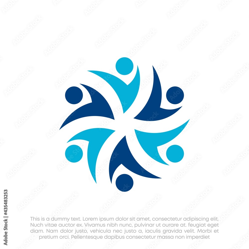 Fototapeta premium Human Resources Consulting Company, Global Community Logo 