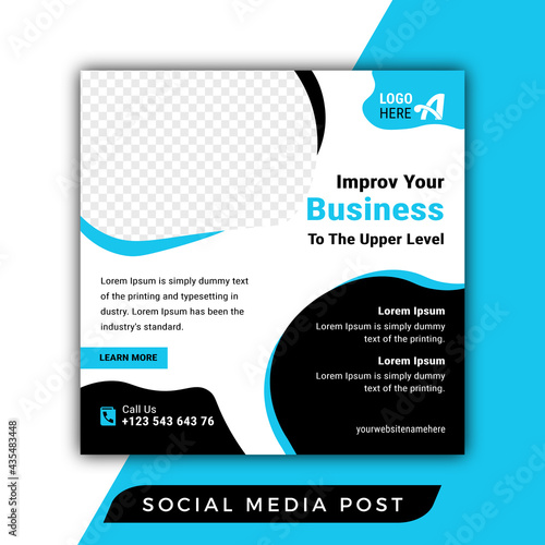 business improve social media post template 