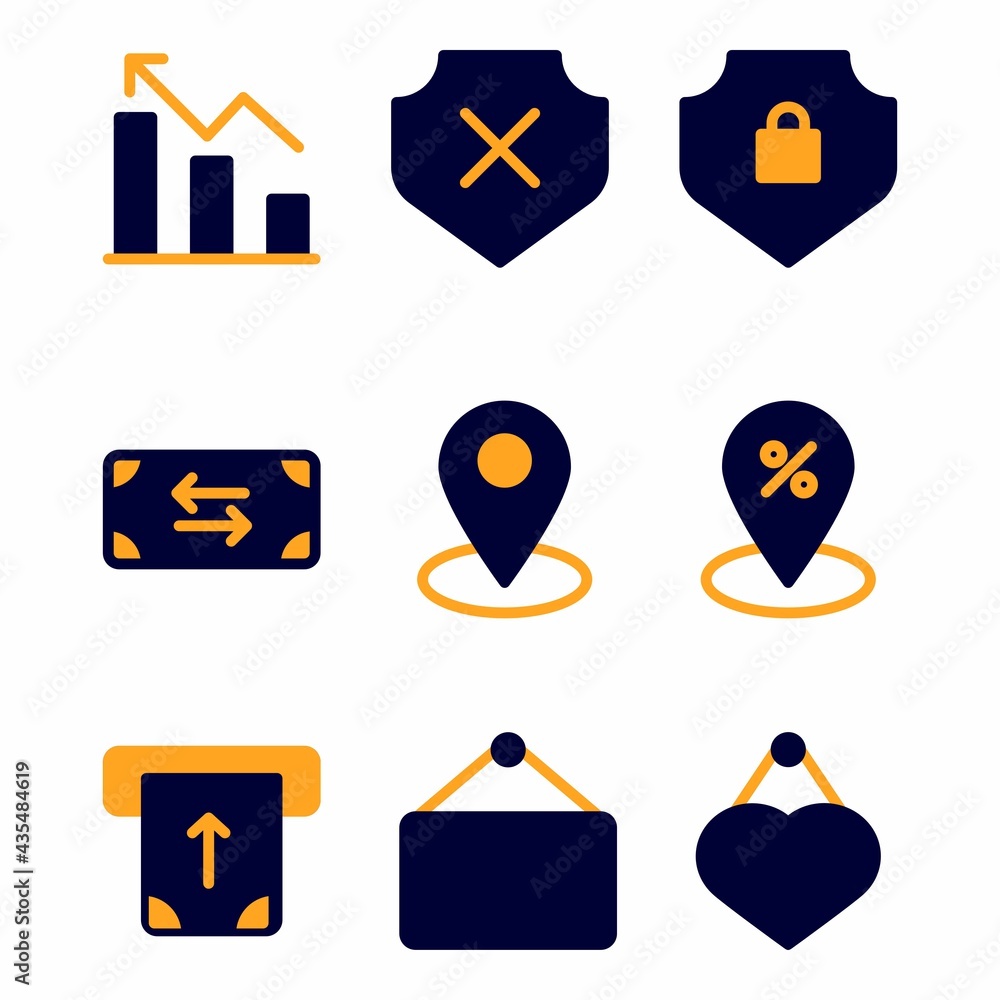 Fototapeta premium e-commerce icon set with duotone style for presentation, poster, and social media