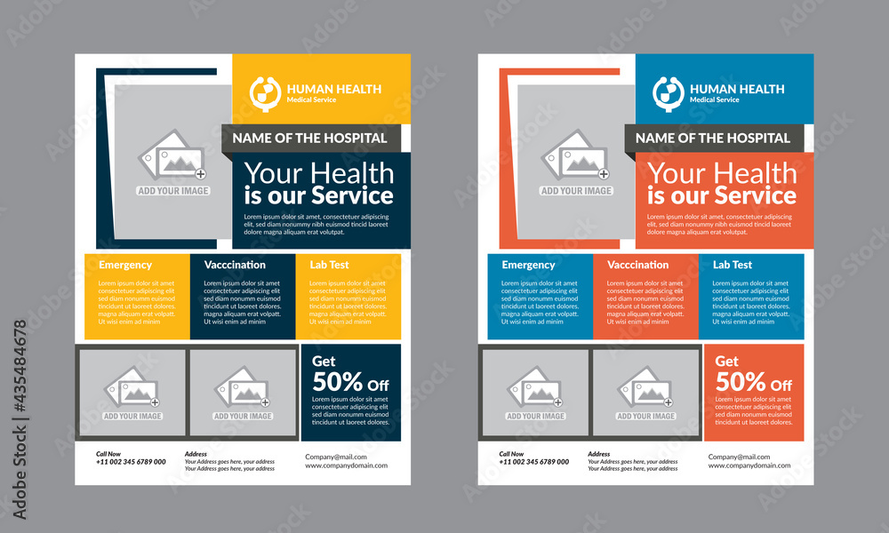 Obraz premium Health Flyer Template Design very unique and classic design