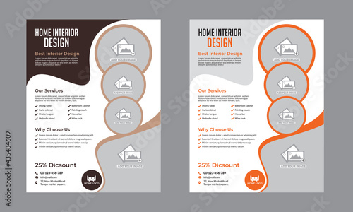 Interior Design flyer design template very modern