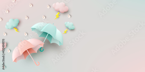 Cute umbrella for monsoon season photo
