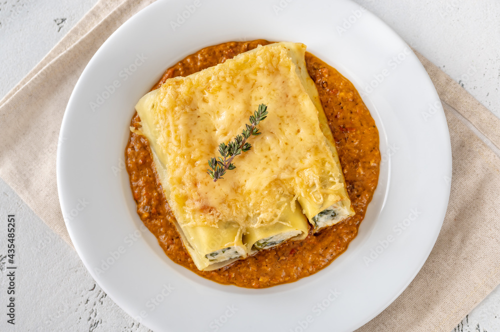 Spinach and Ricotta Cannelloni Spinach and Ricotta Cannelloni