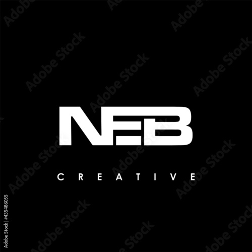 NEB Letter Initial Logo Design Template Vector Illustration