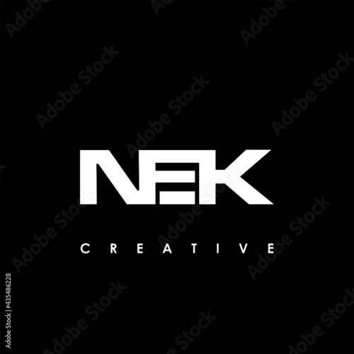 NEK Letter Initial Logo Design Template Vector Illustration