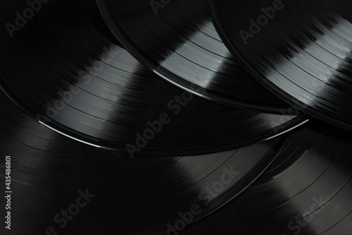 Vinyl records background. old vinyl records music background