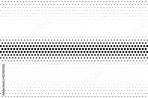 Grunge design halftone vector background. Halftone dots vector texture. Black and white abstract backdrop.