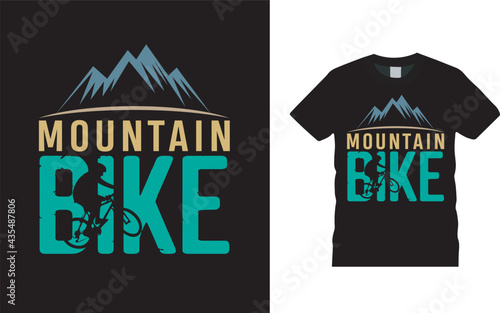 Mountain Bike T shirt Design, apparel, vector illustration, graphic template, print on demand, textile fabrics, retro style, typography, vintage, bicycle t shirt