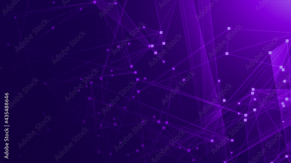 Abstract purple violet polygon tech network with connect technology background. Abstract dots and lines texture background. 3d rendering. Abstract purple violet polygon tech network with connect technology background. Abstract dots and lines texture background. 3d rendering.