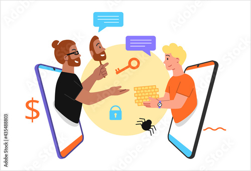 Internet crime, stealing money from smartphone