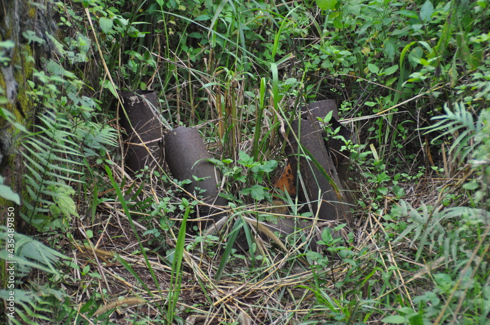 Empty shells on the former Khe Sanh Combat Base, Vietnam Empty shells on the former Khe Sanh Combat Base, Vietnam