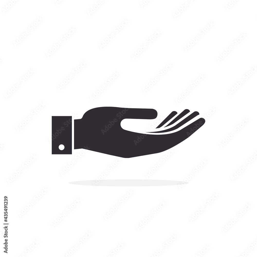 Hand icon, palm symbol vector isolated simple illustration Hand icon, palm symbol vector isolated simple illustration