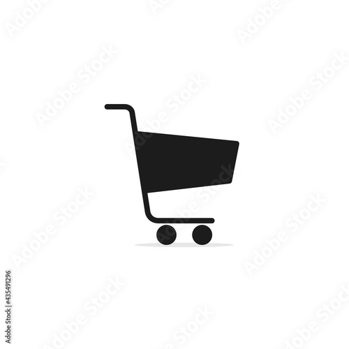 Shopping cart vector icon, Push cart symbol